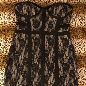 Strapless lace bodice dress - Bebe